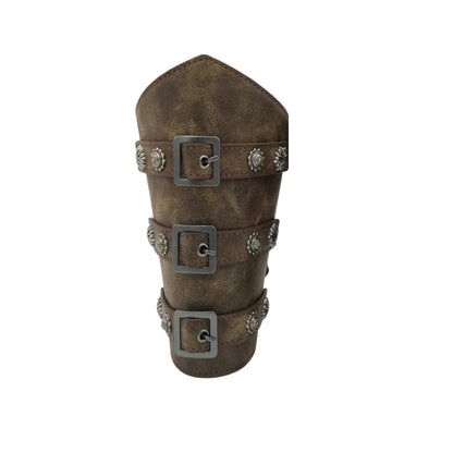 1Pc Männer Viking Krieger Ritter Gauntlet Armband Medieval Cosplay Requisiten Leder Niet Rüstung Arm Wärmer Verband Armschiene So ist Leben