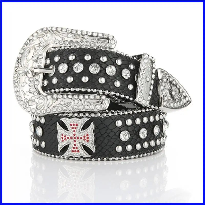 Glänzender Gürtel mit Strass-Schnalle, Damen-Mann-Teenager-Lokomotive-Gürtel für Jeansrock So ist Leben