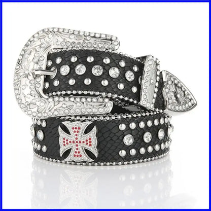 Glänzender Gürtel mit Strass-Schnalle, Damen-Mann-Teenager-Lokomotive-Gürtel für Jeansrock So ist Leben