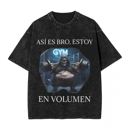 Calacas Chidas Gym Washed T-Shirts - So ist Leben