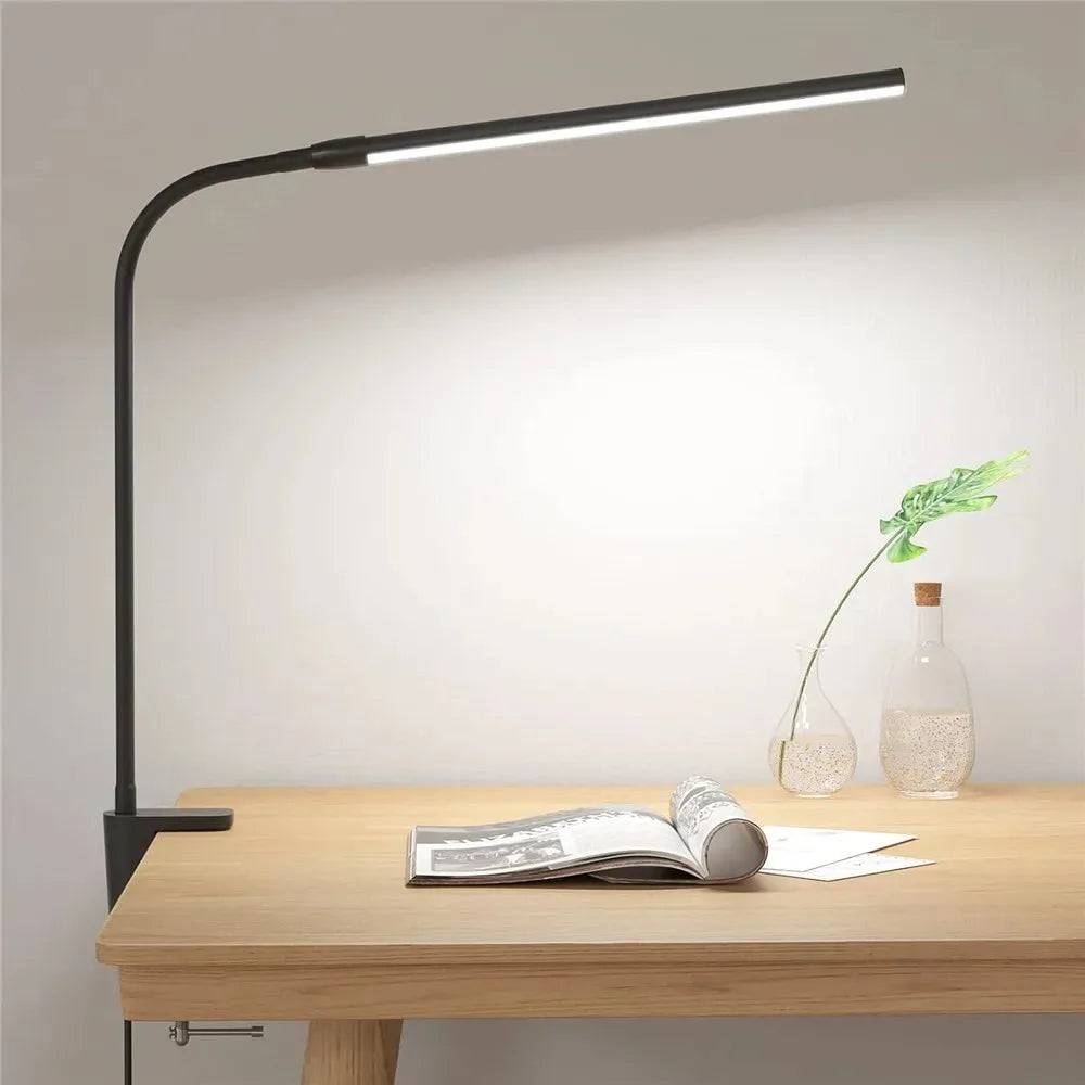 LED-Schreibtischlampe, Doppel-/Einzelkopf-Architekt-Schreibtischlampen, Büro, augenschonende Schreibtischleuchte, stufenlos dimmbar, verstellbare Schwanenhalslampe So ist Leben