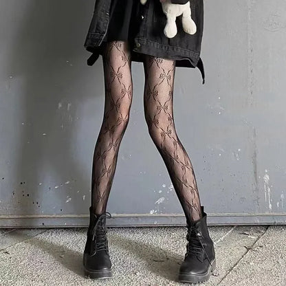 Klassische Lolita Höhlte Heraus Spitze Mesh Strümpfe Mit Flachem Boden Strumpfhosen Frauen Sexy Japanische Mädchen Gothic Punk Retro Spinne Web Strumpfhosen So ist Leben