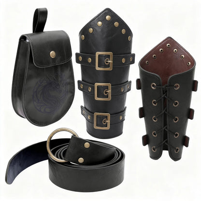 Mittelalterlicher Wikinger-Krieger, Ritter, Schulterpanzer, Gladiator, Piraten-Pauldrons, Steampunk, Vintage-Stil, PU-Leder, Spaulders, Cosplay-Kostüm So ist Leben