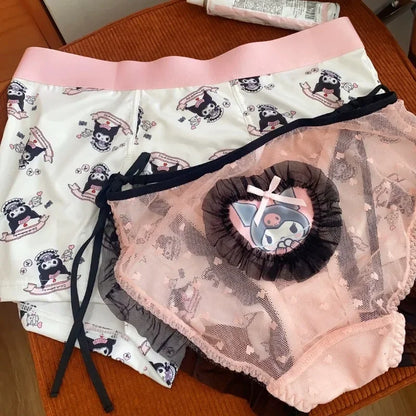 Süße Sanrio * Paar Stil * sentimentale Mesh Strap Slips Cartoon Kuromi meine Melodie Cinna moroll modische Paar Unterwäsche So ist Leben