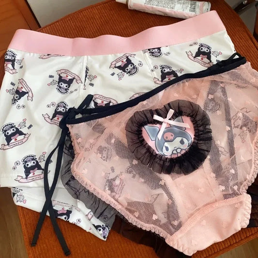 Süße Sanrio * Paar Stil * sentimentale Mesh Strap Slips Cartoon Kuromi meine Melodie Cinna moroll modische Paar Unterwäsche So ist Leben