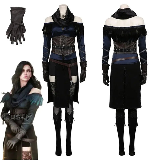 Yennefer Cosplay Fantasia-Kostüm Verkleidung für Erwachsene Frauen Kleidung Rollenspiel Mittelalterliche Kostüme Weiblicher Halloween-Karnevalsanzug So ist Leben