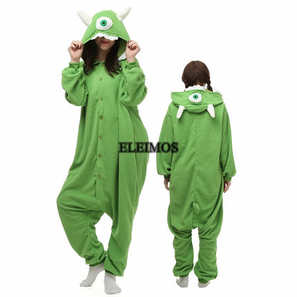 ELEIMOS Monster Kigurumi Onesie Pyjamas Für Frauen Männer Erwachsene Tier Halloween Pyjamas Cartoon Homewear Cosplay Kostüm 2XL 3XL So ist Leben