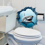 1pc 3D Sea World Shark Lustige Toilette Aufkleber Badezimmer Wc Deckel Rückenlehne Wand Vinyl Aufkleber Selbst-klebe wasserdicht Aufkleber So ist Leben
