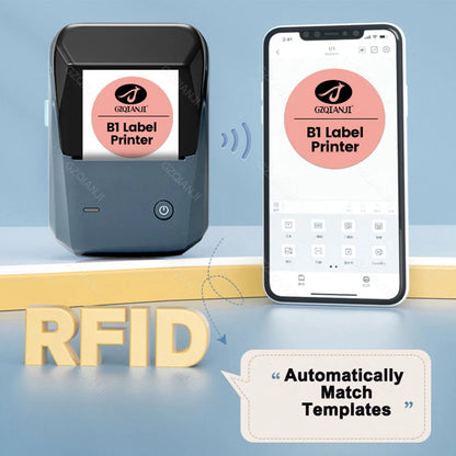 Original Niimbot B1 Etiketten drucker Farbe runde Aufkleber Handheld tragbare Bluetooth selbst klebende Etikettierung Business-Maschine klein So ist Leben