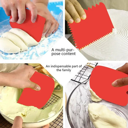 3 teile/satz Backen teig schneiden schaber Backen creme schaber Verdickt kuchen creme kunststoff schaber Backen werkzeug