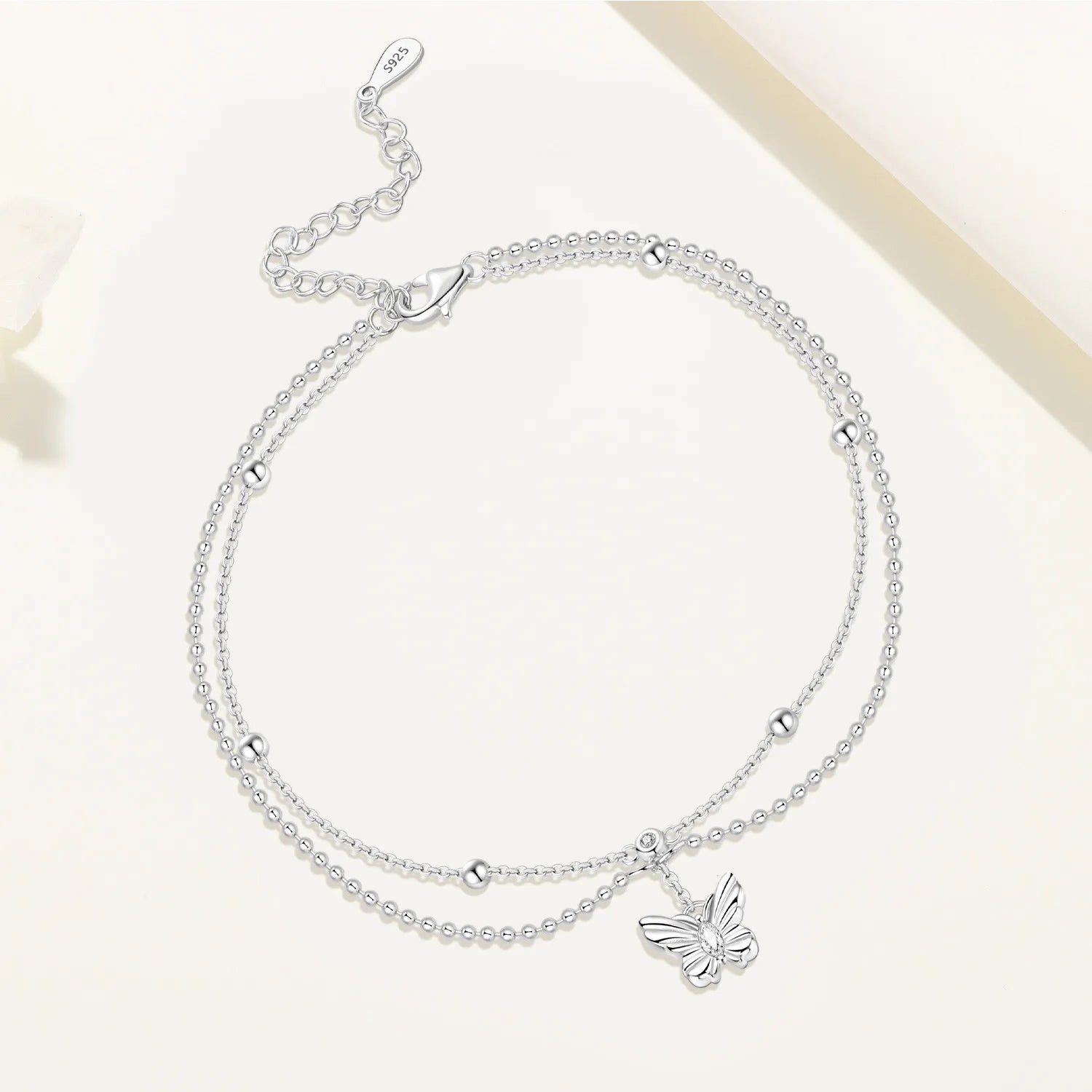 Orstarry S925 Sterling Silber Schmetterling Insekt Serie Kette Fußkettchen Frauen Dame Knöchel Armband Prom Fuß Party Schmuck Geschenke So ist Leben