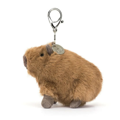 【AUF LAGER】 JELLYCAT UK Lustiger süßer Capybara-Taschenanhänger mit Tasche, Jellycat-Capybara-Plüsch-Schlüsselanhänger, Geburtstag, Weihnachten, Geschenk So ist Leben