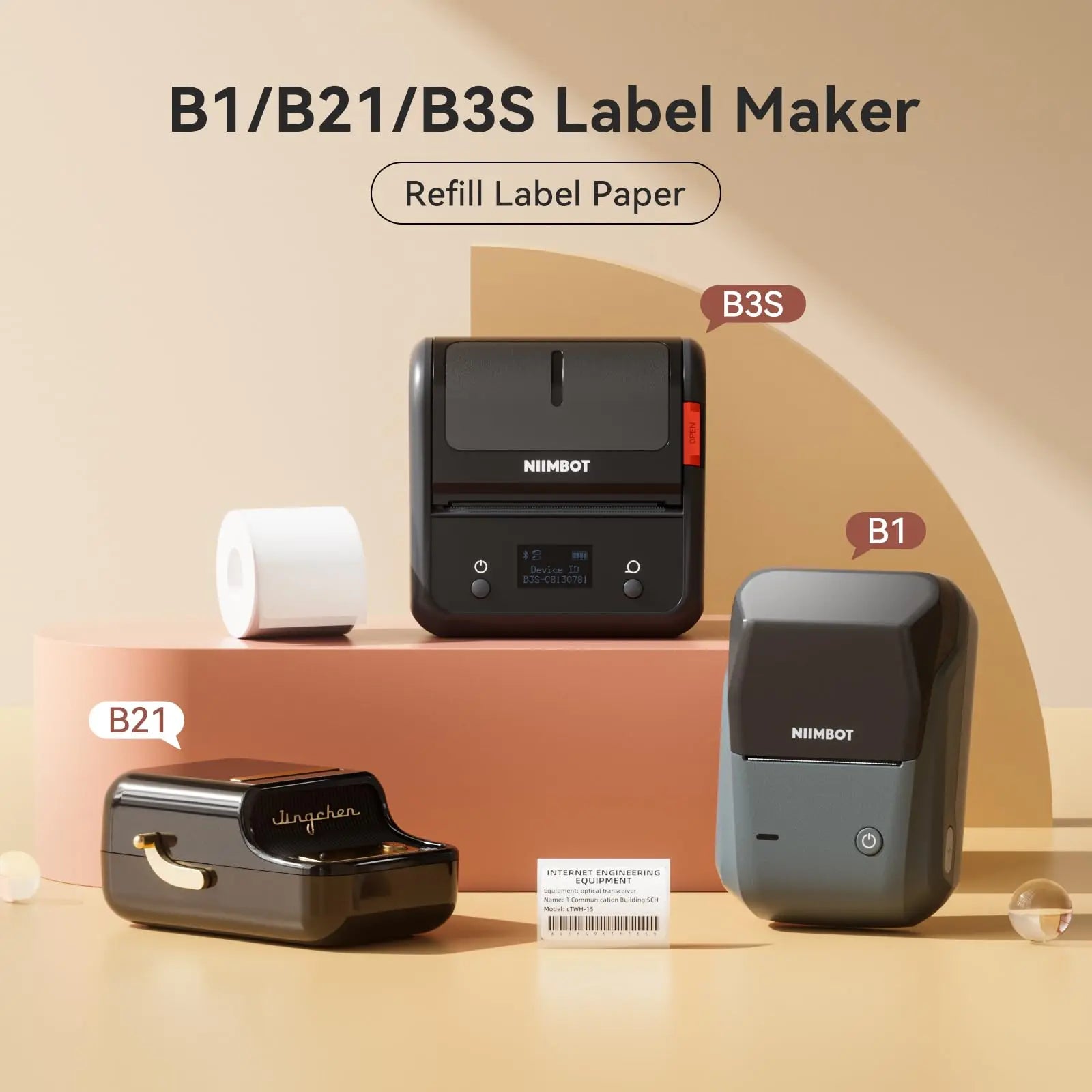 2 Rollen Niimbot B1 B21 B3S Etiketten-selbstklebendes Aufkleberpapier für Etikettendrucker, automatisches Klebepapier, Namenskarte, stationäre Markierung So ist Leben