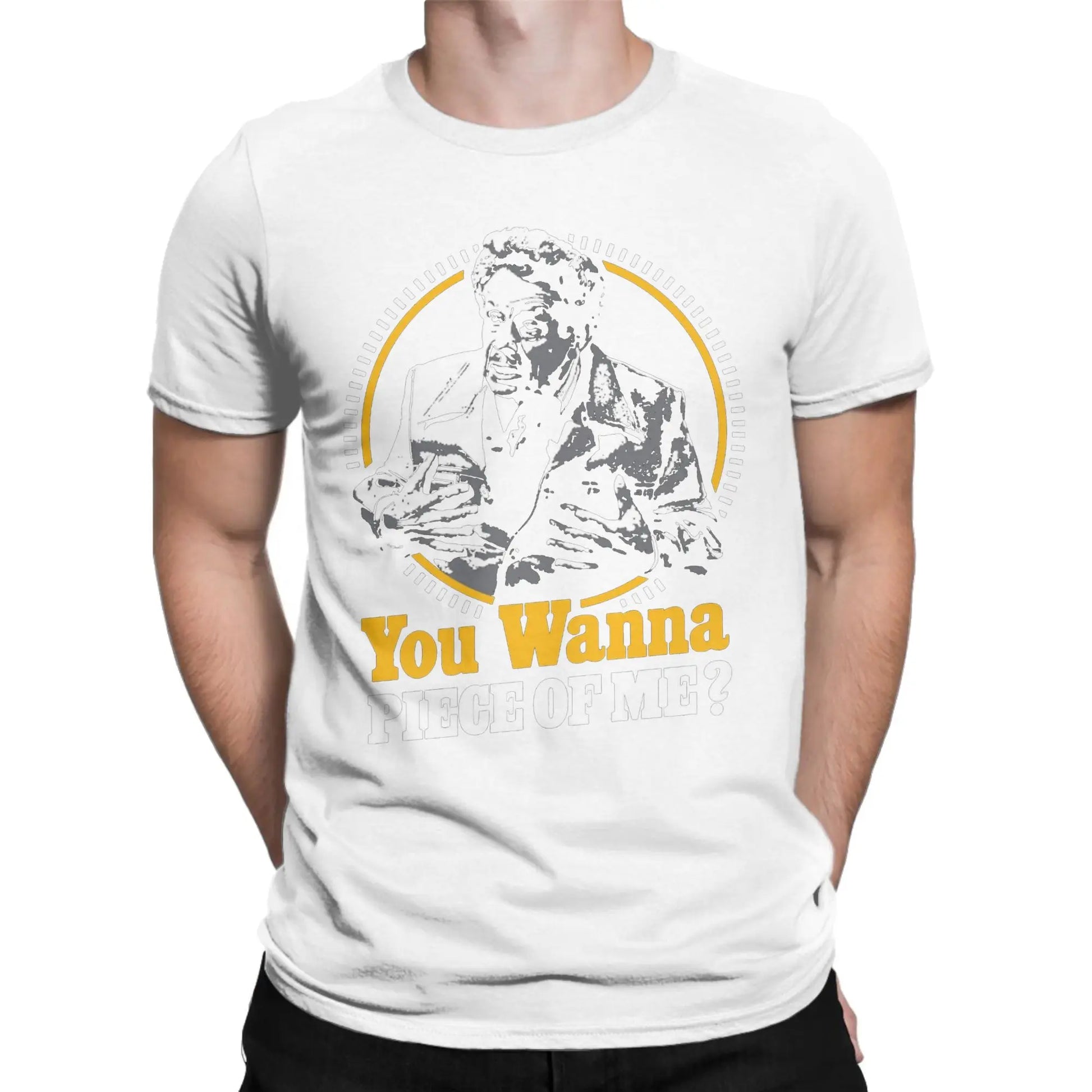 Willst du dich mit mir anlegen?“ Baumwoll-T-Shirt mit kurzen Ärmeln - So ist Leben