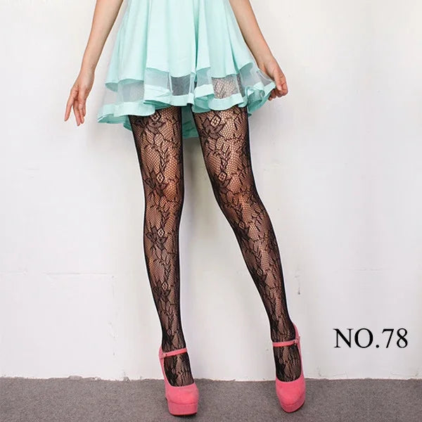 Gothic Leggings mit floralem Muster - So ist Leben