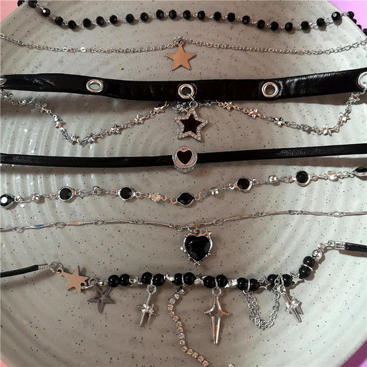 Y2K Herz Choker Halskette für moderne Styles - So ist Leben