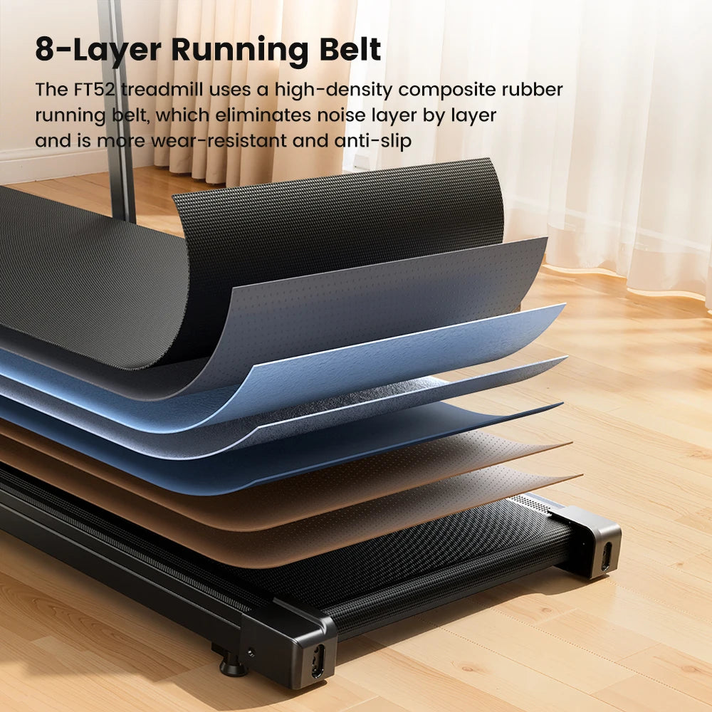 Formill FT52 4-in-1 faltbares Laufband 2,5 PS, 12 km/h, 3-stufige manuelle Neigung, 265 lbs Last, leise LED, stoßdämpfend für den Heimgebrauch So ist Leben