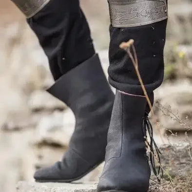 Mittelalterliche Retro-Pu-Lederschuhe für Herren, Renaissance-Ritterjäger, Cosplay-Schnürung, Cosplay-Stiefel, Halloween-Karnevalsschuhe So ist Leben