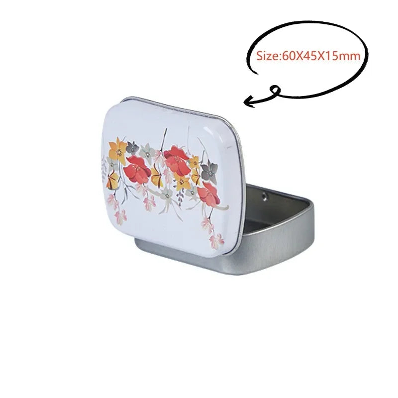 Neue quadratische Blech-Aufbewahrungsboxen Kleine Metall-Aufbewahrungsbox Silber Schmuck Schlüssel Münzen Metallbox Blechdose Hochzeit Süßigkeiten Aufbewahrungsdose So ist Leben