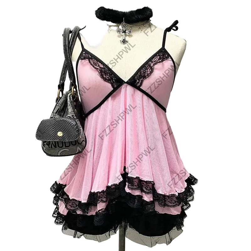 Einzigartiges Harajuku Mesh Garn Rock Goth Y2k Tank Top 2000S Hiphop CozyFit    Weste Vintage Punk ärmelloses Top Chic Streetwear Crop Top So ist Leben