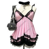 Einzigartiges Harajuku Mesh Garn Rock Goth Y2k Tank Top 2000S Hiphop CozyFit    Weste Vintage Punk ärmelloses Top Chic Streetwear Crop Top So ist Leben