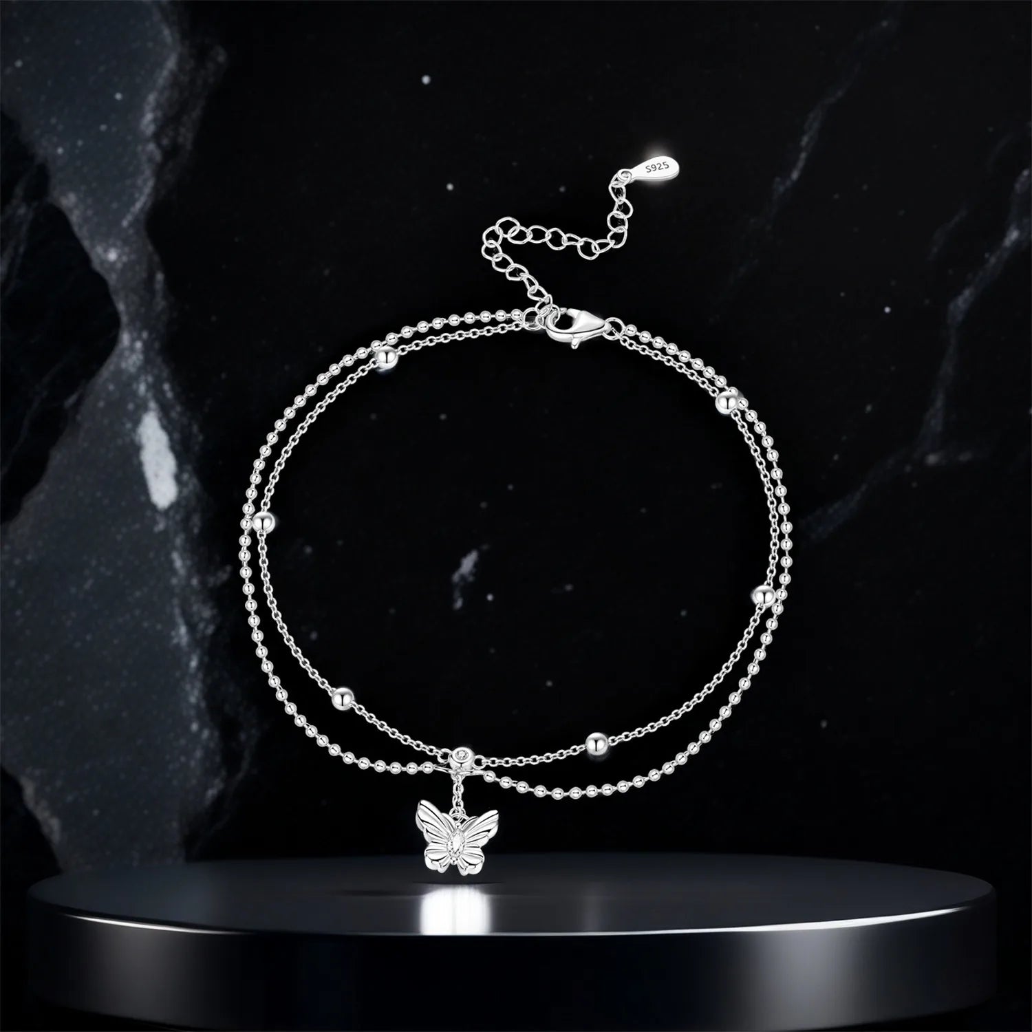 Orstarry S925 Sterling Silber Schmetterling Insekt Serie Kette Fußkettchen Frauen Dame Knöchel Armband Prom Fuß Party Schmuck Geschenke So ist Leben