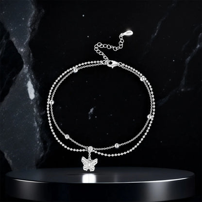 Orstarry S925 Sterling Silber Schmetterling Insekt Serie Kette Fußkettchen Frauen Dame Knöchel Armband Prom Fuß Party Schmuck Geschenke So ist Leben