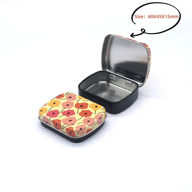 Neue quadratische Blech-Aufbewahrungsboxen Kleine Metall-Aufbewahrungsbox Silber Schmuck Schlüssel Münzen Metallbox Blechdose Hochzeit Süßigkeiten Aufbewahrungsdose So ist Leben
