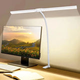 LED-Schreibtischlampe, Doppel-/Einzelkopf-Architekt-Schreibtischlampen, Büro, augenschonende Schreibtischleuchte, stufenlos dimmbar, verstellbare Schwanenhalslampe So ist Leben