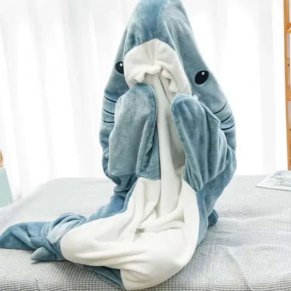 Shark Schlafsack – Warme Cartoon‑Decke für Zuhause So ist Leben
