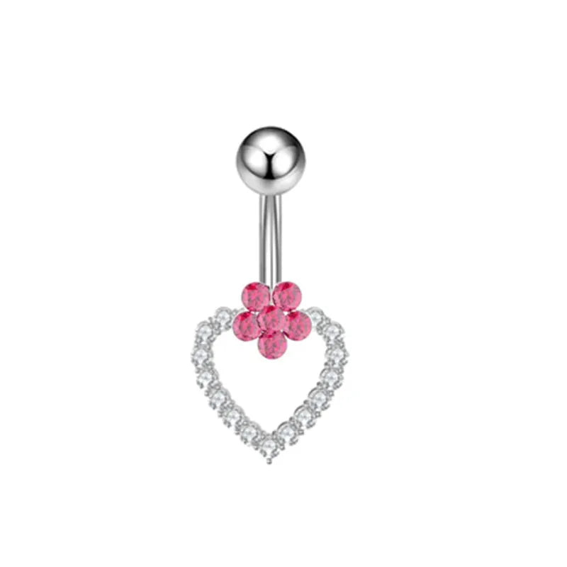 Herzförmiger Nabelring Ornament Wassertropfen 14G Bauchnabelpiercing Langhantel Anhänger Bauch Nombril Piercing Damenschmuck So ist Leben