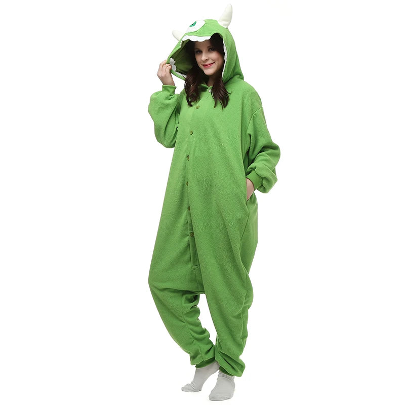 ELEIMOS Monster Kigurumi Onesie Pyjamas Für Frauen Männer Erwachsene Tier Halloween Pyjamas Cartoon Homewear Cosplay Kostüm 2XL 3XL So ist Leben
