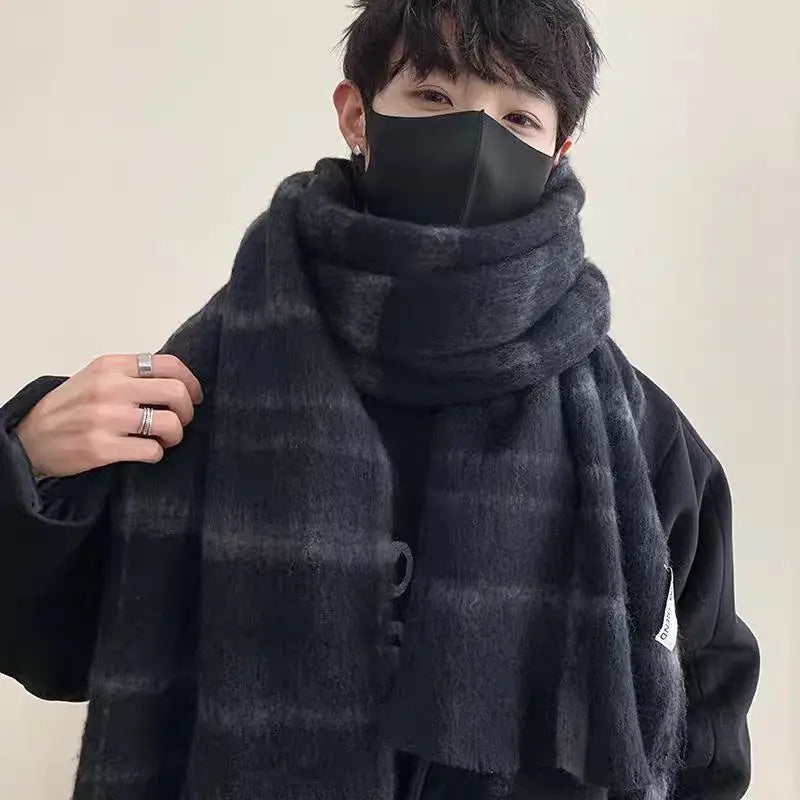 Retro koreanischen Stil Damen Schal Winter warm Quastenbesatz Nachahmung Kaschmir Schal Wrap Polyester frisch süß cremiger Stil So ist Leben