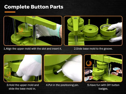 Button Badge Maker Formen DIY Pin Button Maker Pressmaschine Teile Abzeichen Punch Press Formen für Button Maker der Serie DC108 So ist Leben