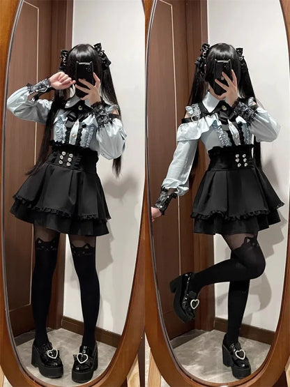 Lolita Set mit Oberteil und Faltenrock - So ist Leben