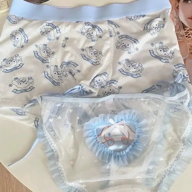 Süße Sanrio * Paar Stil * sentimentale Mesh Strap Slips Cartoon Kuromi meine Melodie Cinna moroll modische Paar Unterwäsche So ist Leben