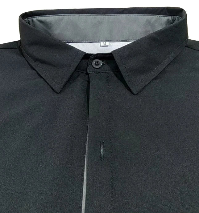 Minimalistisches Sommerhemd für Herren mit kurzen Ärmeln, modisches T-Shirt mit schwarzem Pferde-Logo und Kontrastfarben, Geschenk für Männer So ist Leben