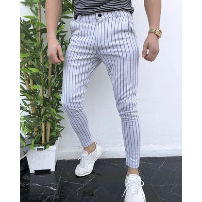 2026 Neue Herren-Bleistifthose Mode Klassische Lässige Gestreifte Bedruckte Hose Männliche Streetwear Business Sport Slim-Fit-Hose Herrenbekleidung So ist Leben