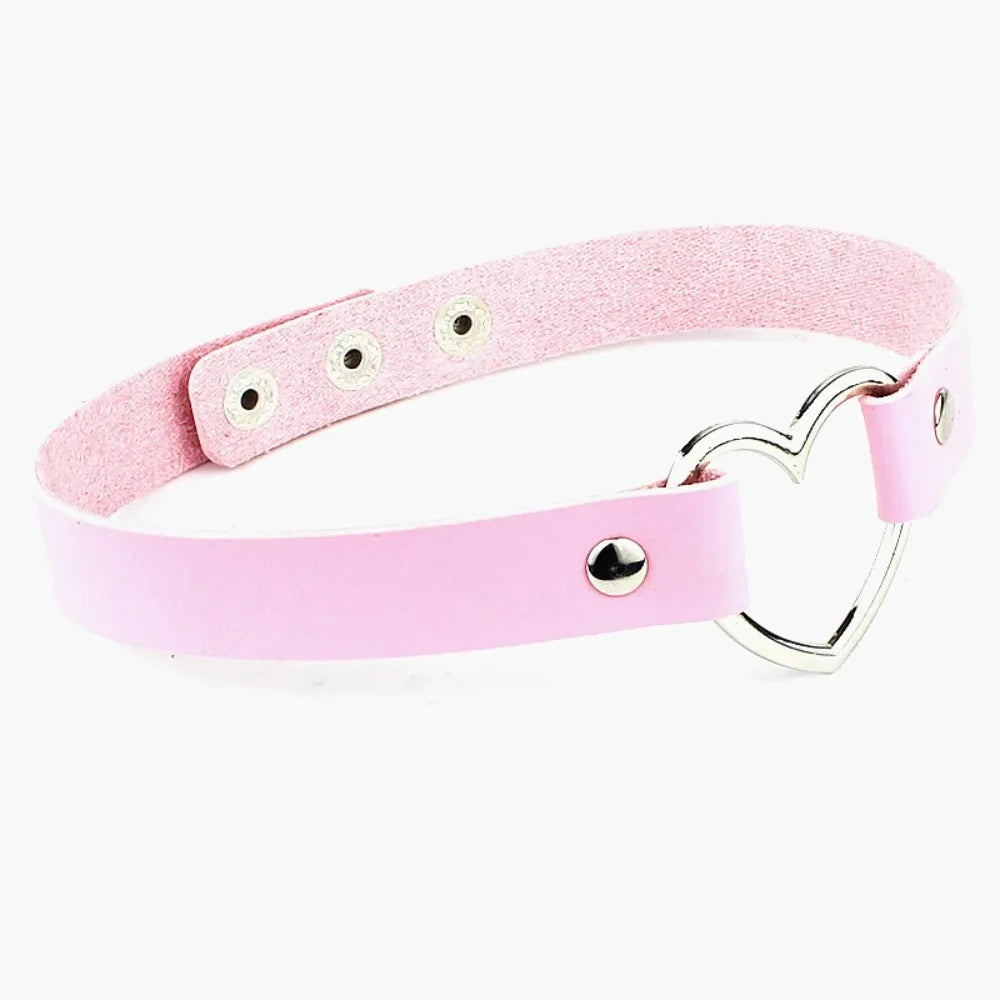 Neue Schwarz Multi Farbe Punk Kragen Halskette Sexy PU Leder Herz Lock Key Spike Halsband für Frauen Gothic Cosplay Partei Schmuck So ist Leben