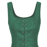 Vintage Damen-Weste, Schnürgurt, Renaissance, quadratischer Ausschnitt, ärmellos, mittelalterlich, schmale Passform, Halloween, Cosplay, Performance-Top So ist Leben