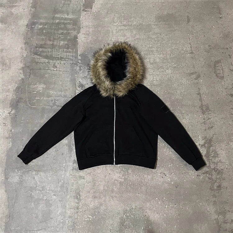Streetwear Y2K Zip Up Hoodie Grunge Goth Ästhetik Grafikdruck Retro Punk Kleidung Übergroßes Hip Hop Zipper Hoodie Sweatshirt So ist Leben