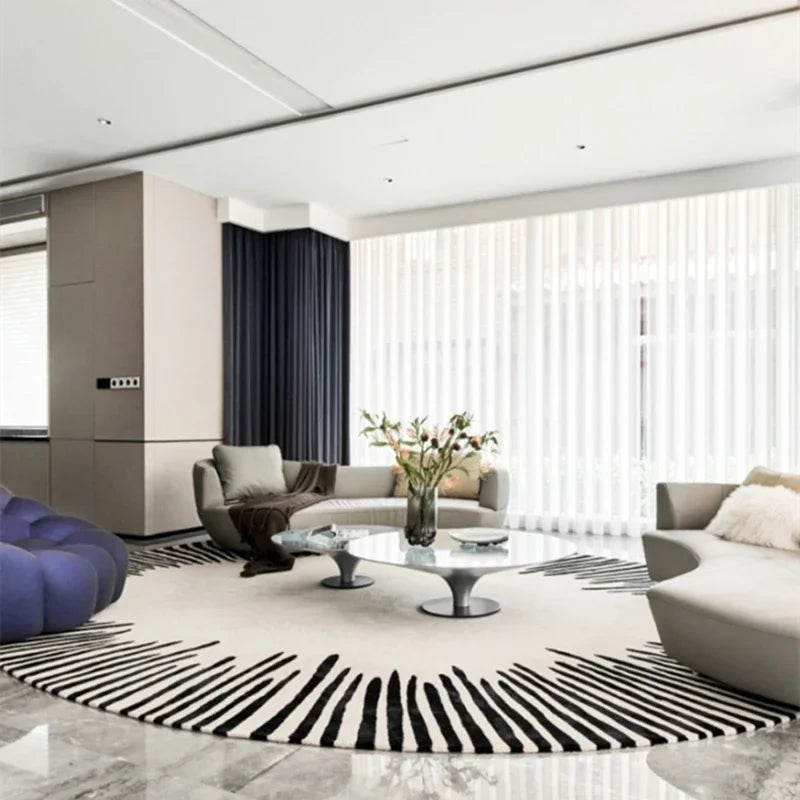 Fluffy Soft Living Room Decoration Carpet Light Luxury Rugs for Bedroom Large Area Round Lounge Rug Home Study Thicken Plush Mat - So ist Leben