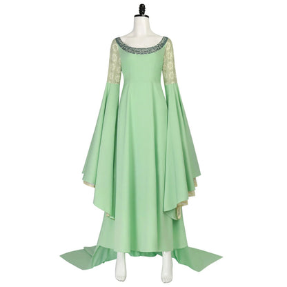 Arwen Cosplay Kostüm Grünes langes Kleid für Halloween-Party So ist Leben
