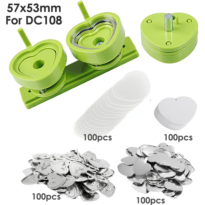 Button Badge Maker Formen DIY Pin Button Maker Pressmaschine Teile Abzeichen Punch Press Formen für Button Maker der Serie DC108 So ist Leben