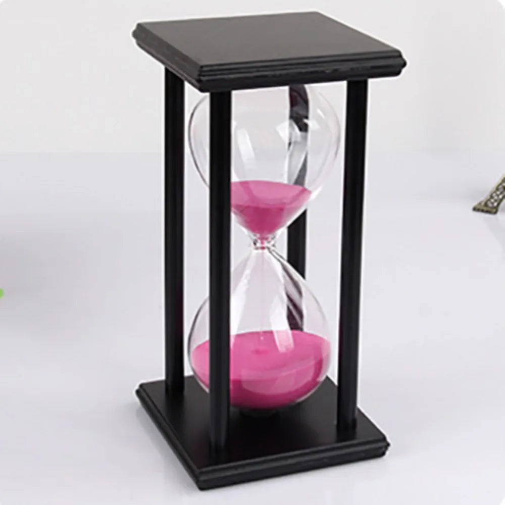 60/30 Minuten Sanduhr Sanduhr Vintage Sanduhr Schwarz Holz Sanduhr Timer für Zuhause Desktop Klassenzimmer Wohnzimmer Dekor So ist Leben