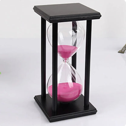 60/30 Minuten Sanduhr Sanduhr Vintage Sanduhr Schwarz Holz Sanduhr Timer für Zuhause Desktop Klassenzimmer Wohnzimmer Dekor So ist Leben