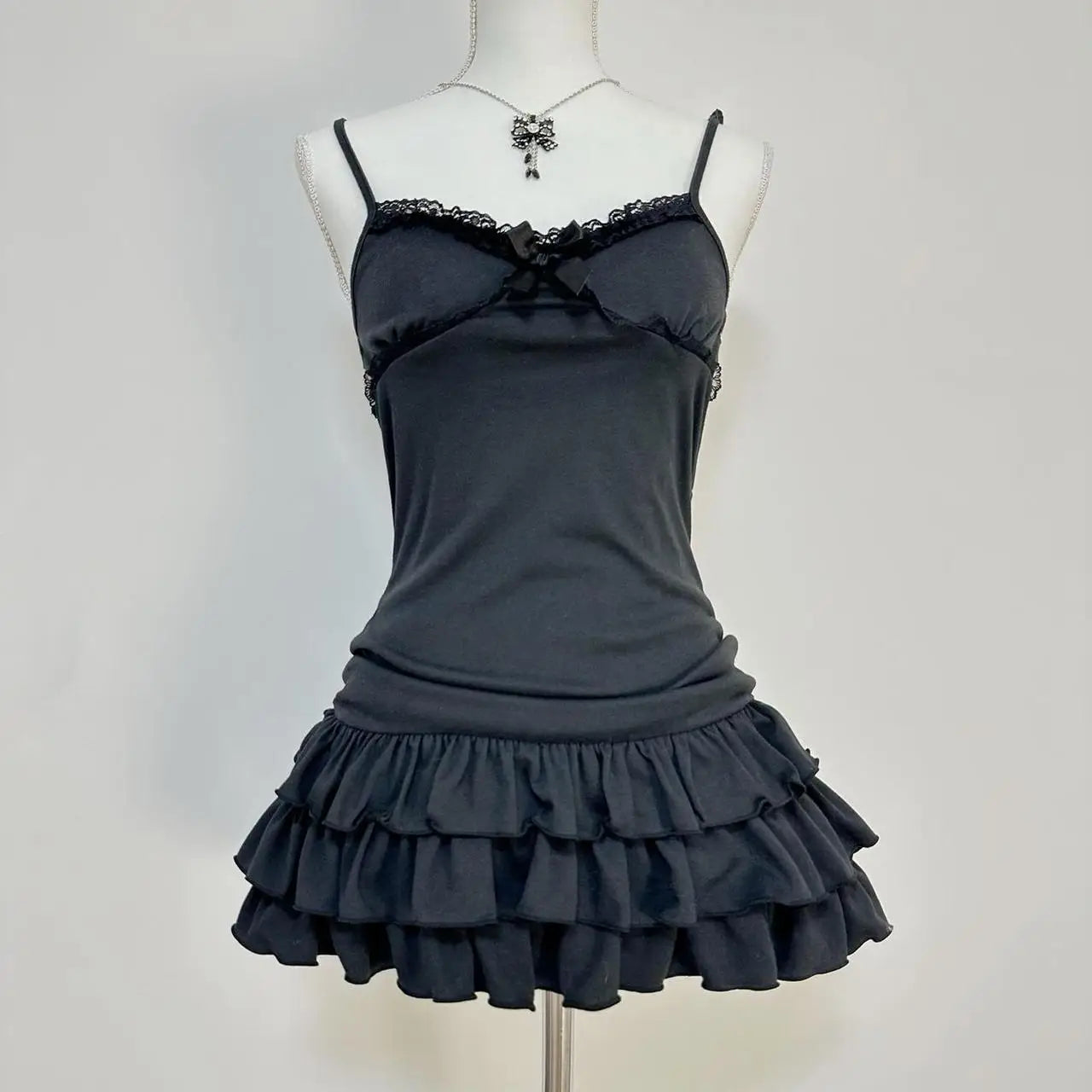 Y2k Kleidung Weißes Minikleid Frau Kleidung Gothic Kleid Harajuku Partykleider Grafik Rock Punk Goth Emo Kurze Damen Sommer So ist Leben