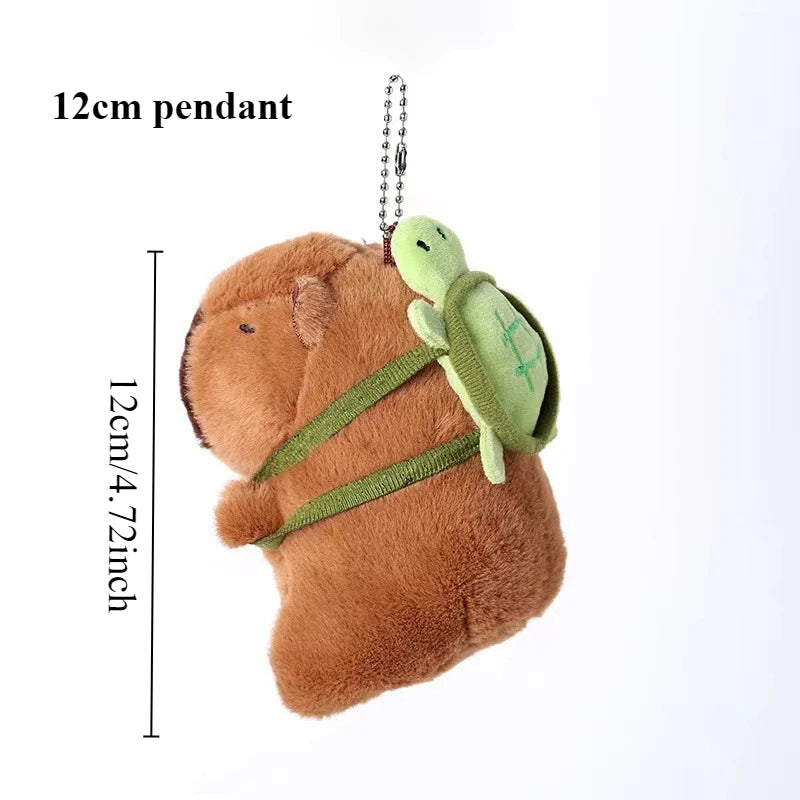 Capybara Plüschtier Anhänger Capybara Plüschtier Schlüsselanhänger Kawaii Tasche Schlüsselanhänger Niedlicher Hund Katze Puppen Autodekoration Weihnachtsgeschenk So ist Leben