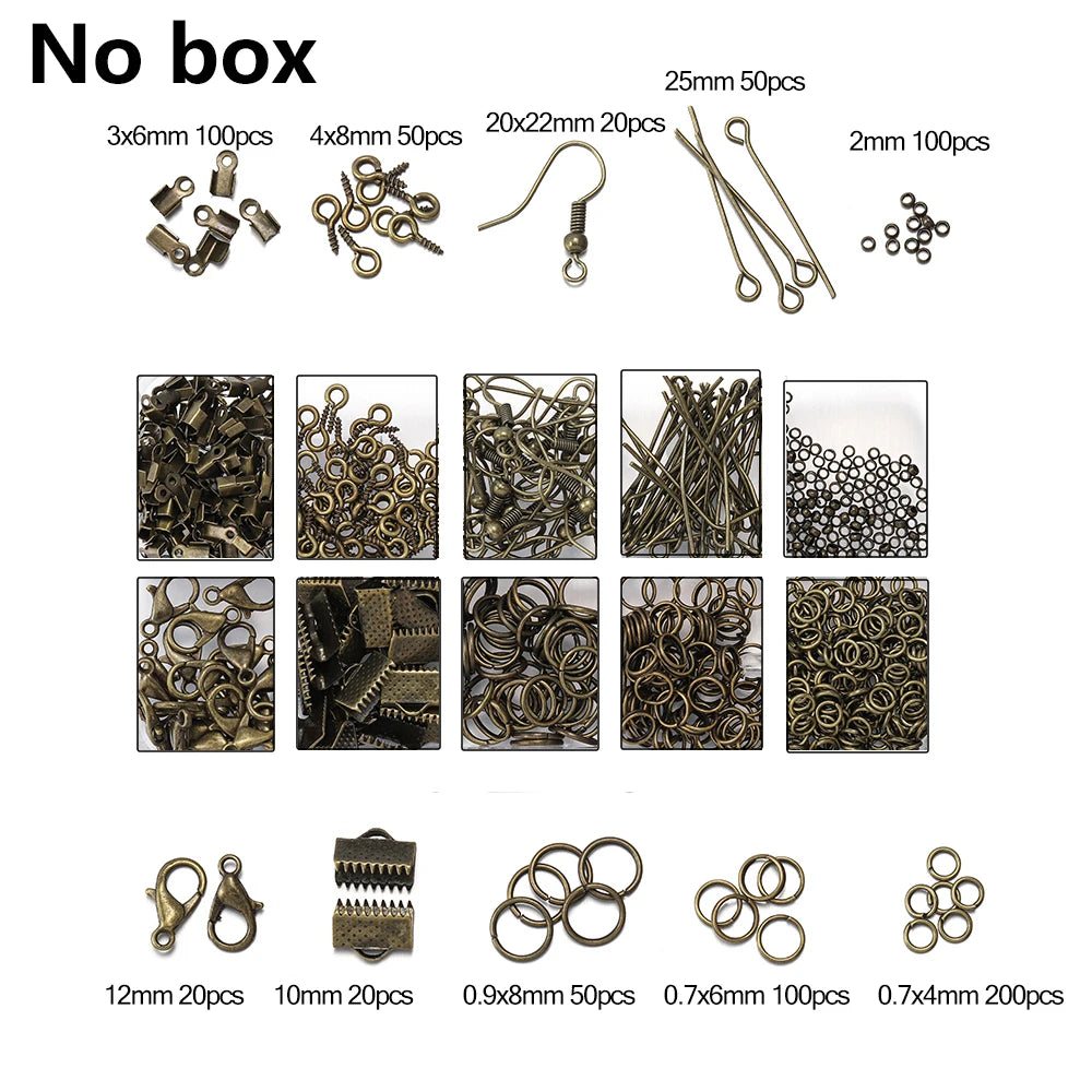 Legierung Zubehör Schmuck Erkenntnisse Set Reparatur Werkzeuge Karabinerverschluss Offene Biegeringe Ohrring Haken für DIY Schmuck Machen Liefert So ist Leben