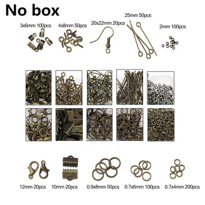 Legierung Zubehör Schmuck Erkenntnisse Set Reparatur Werkzeuge Karabinerverschluss Offene Biegeringe Ohrring Haken für DIY Schmuck Machen Liefert So ist Leben